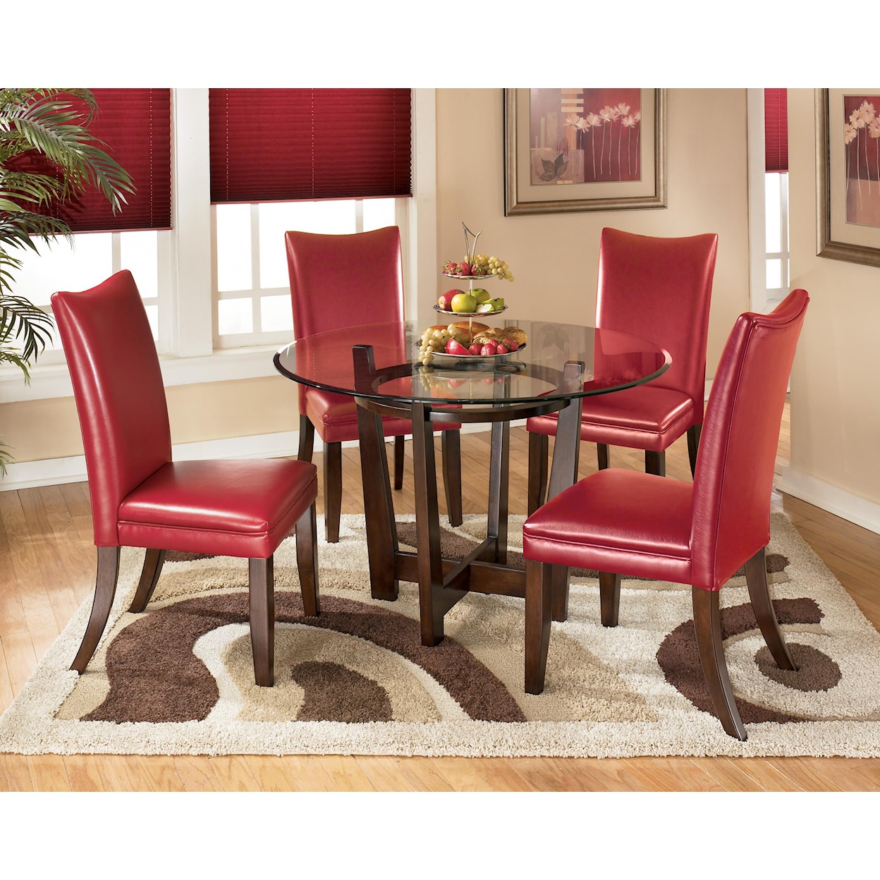 Ashley Furniture Signature Design Charrell 5 Piece Round Dining Table Set