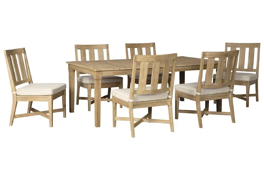 Clare View 7 PC Outdoor Dining Set by Signature Design by Ashley at Sam Levitz Furniture