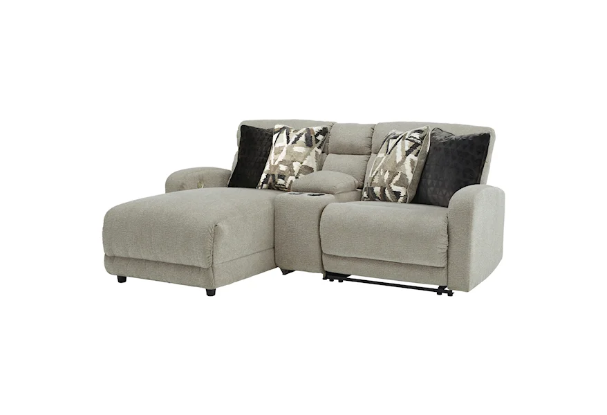 Colleyville 3-Piece Pwr Reclining Sectional with Chaise by Signature Design by Ashley at Dream Home Interiors