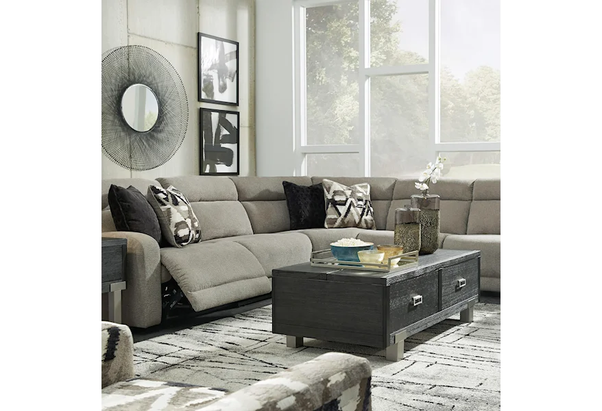 Colleyville 7 Piece Power Recliner Sectional Set by Signature Design by Ashley at Sam Levitz Furniture