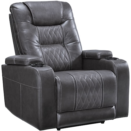 Power Recliner with Power Headrest and Built-In Lighting
