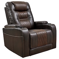 Power Recliner with Power Headrest and Built-In Lighting