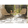 Ashley Coral Sand 3-Piece Chairs w/ Table Set