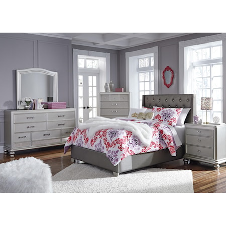 6 Piece Upholstered Full Bedroom Set