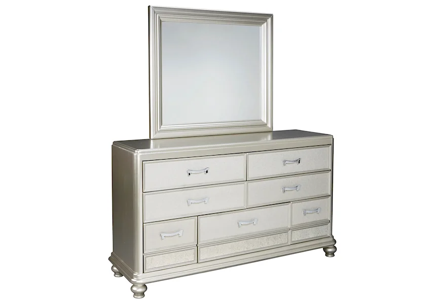 Coralayne Dresser & Bedroom Mirror by Signature Design by Ashley at Sam Levitz Furniture