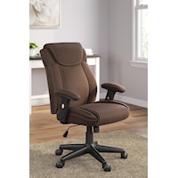 Brown Faux Leather Home Office Chair