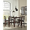 Signature Design by Ashley Furniture Coviar 5-Piece Dining Room Counter Table Set