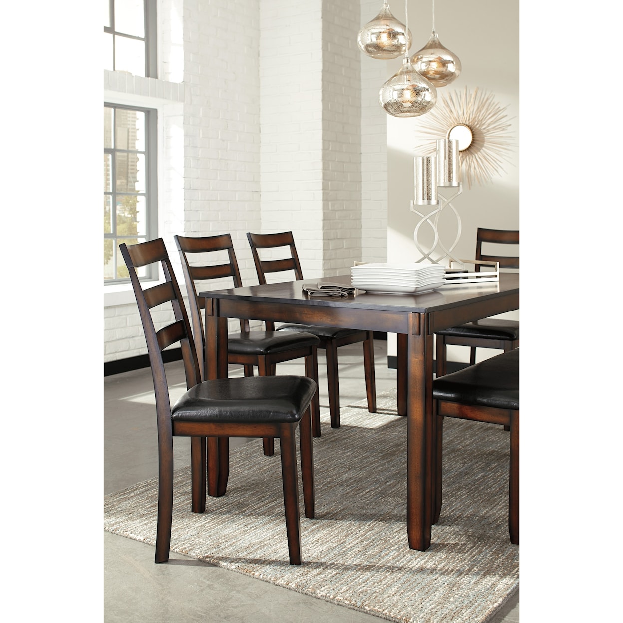 Ashley Furniture Signature Design Coviar 6-Piece Dining Room Table Set