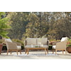 Signature Design by Ashley Crystal Cave Loveseat w/ Table & 2 Lounge Chairs