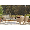 Signature Design by Ashley Crystal Cave Loveseat w/ Table & 2 Lounge Chairs