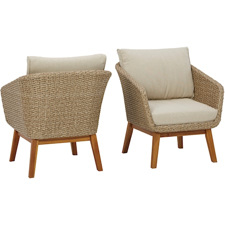 Set of 2 Lounge Chairs w/ Cushion