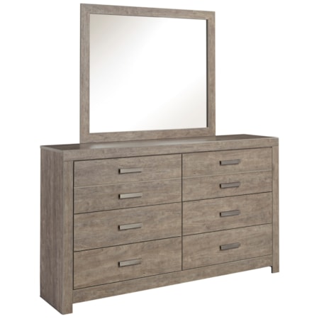 Dresser and Mirror Set