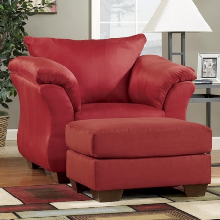 Upholstered Chair and Ottoman