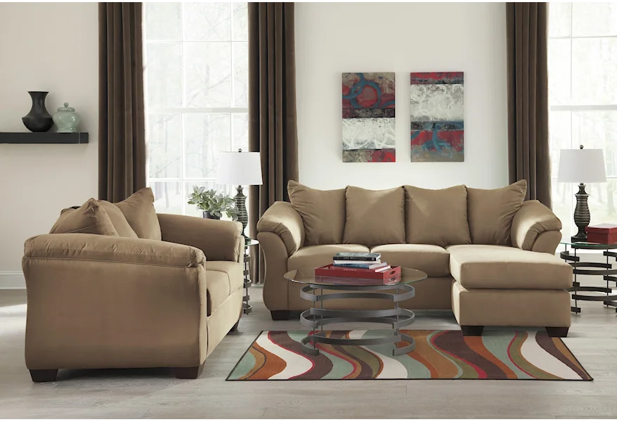 Darcy Chaise Sofa, Loveseat and Ottoman Set by Signature Design by Ashley at Sam Levitz Furniture