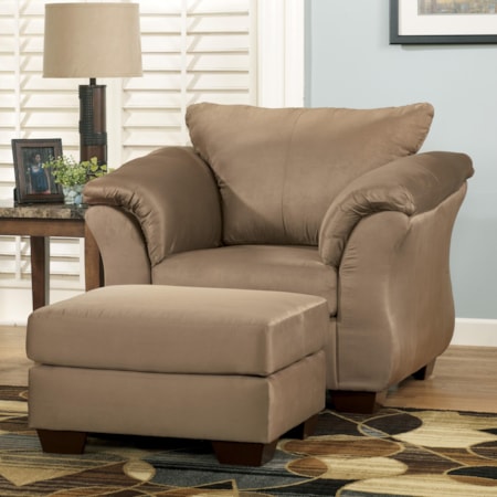 Upholstered Chair and Ottoman