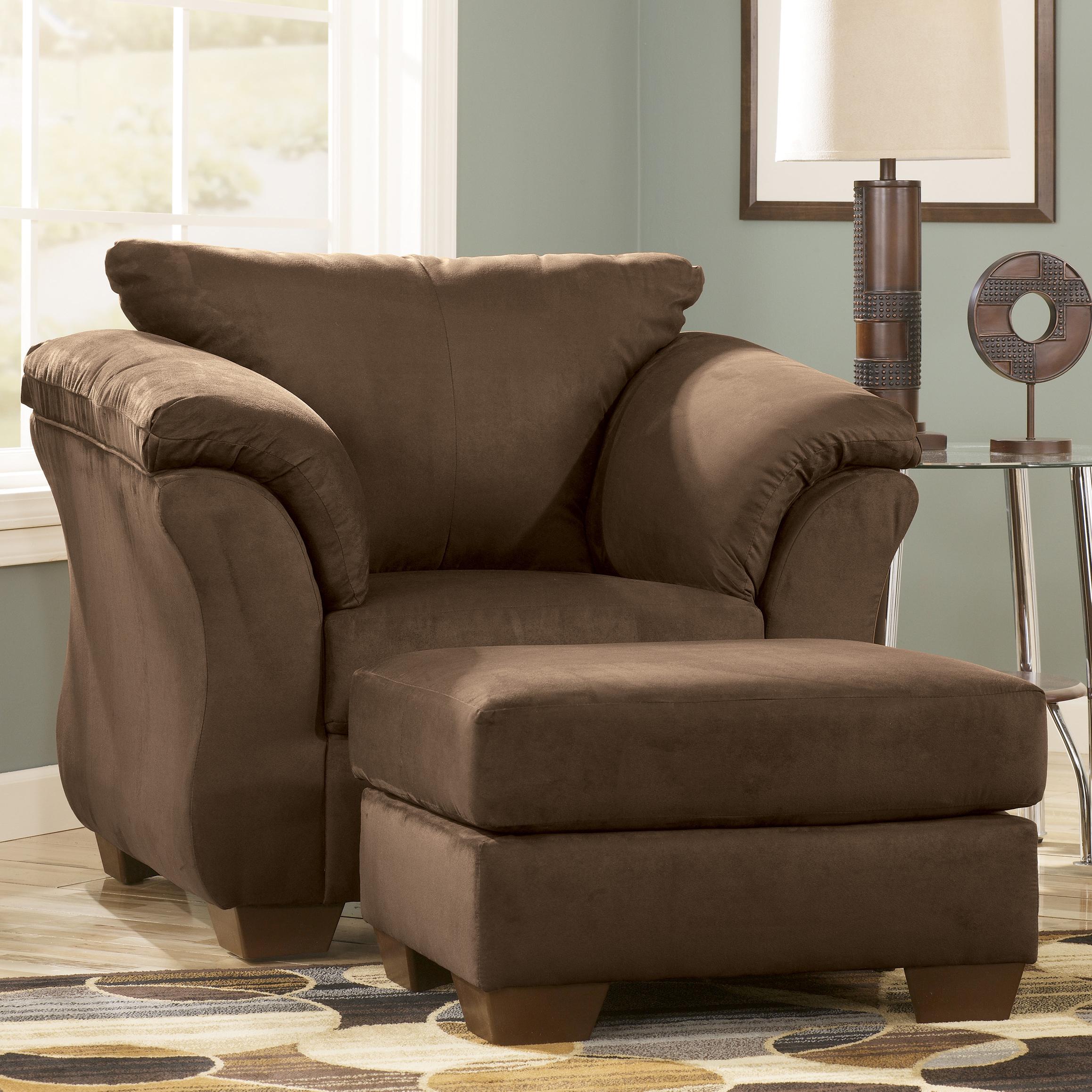 Upholstered Chair and Ottoman