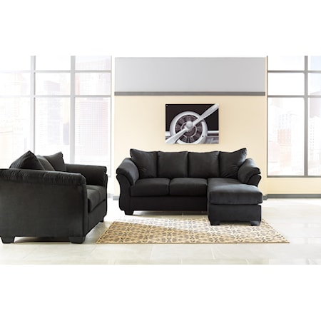 Chaise Sofa, Loveseat and Ottoman Set