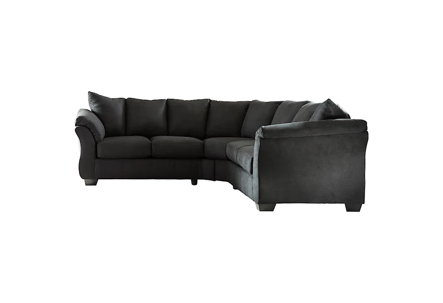 Darcy - Black Sectional Sofa by Signature Design by Ashley at Lapeer Furniture & Mattress Center