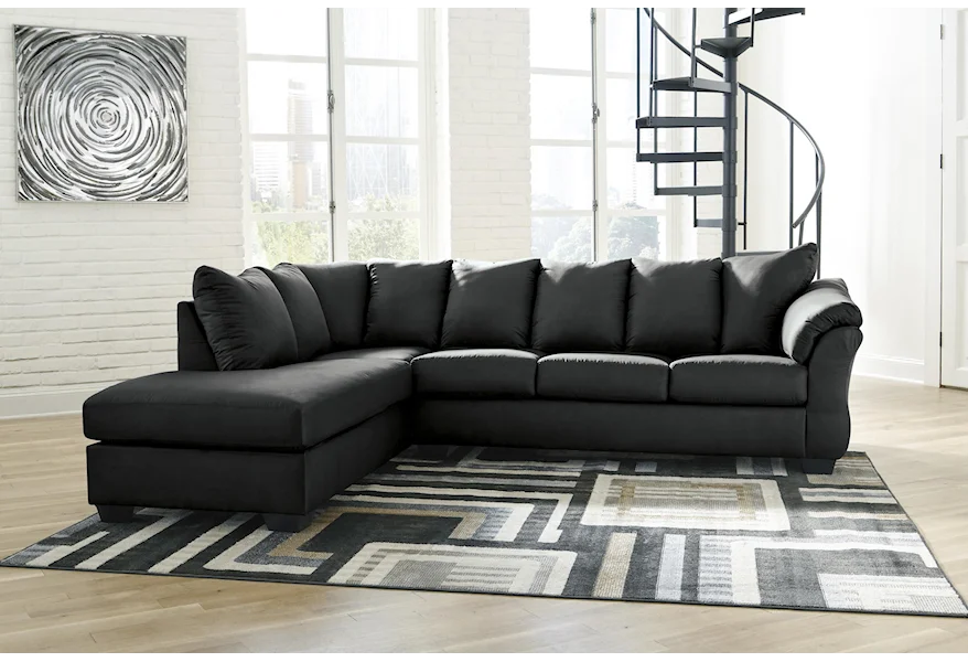 Darcy 2 PC Sectional and Ottoman Set by Signature Design by Ashley at Sam Levitz Furniture