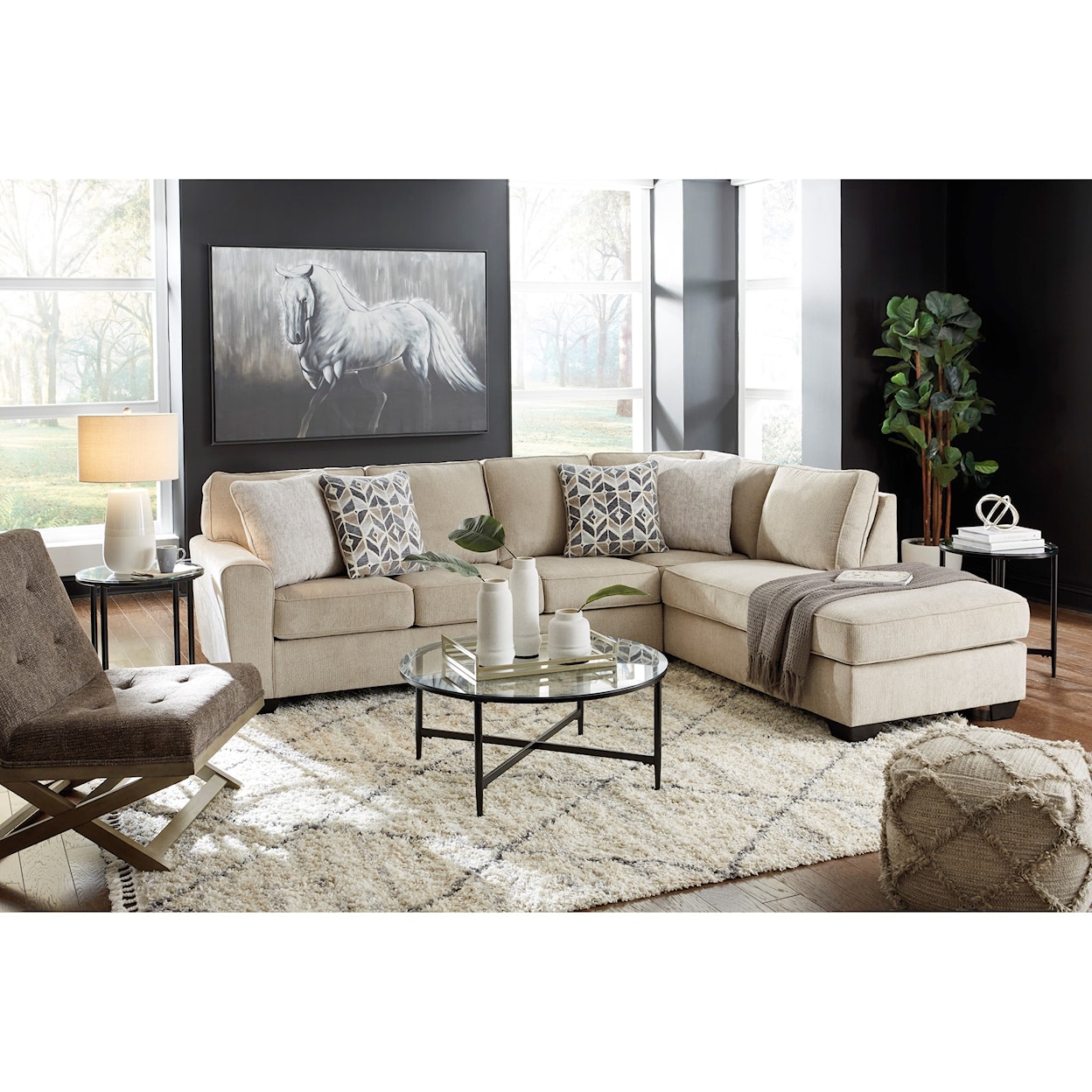 Signature Design by Ashley Decelle 2-Piece Sectional with Chaise