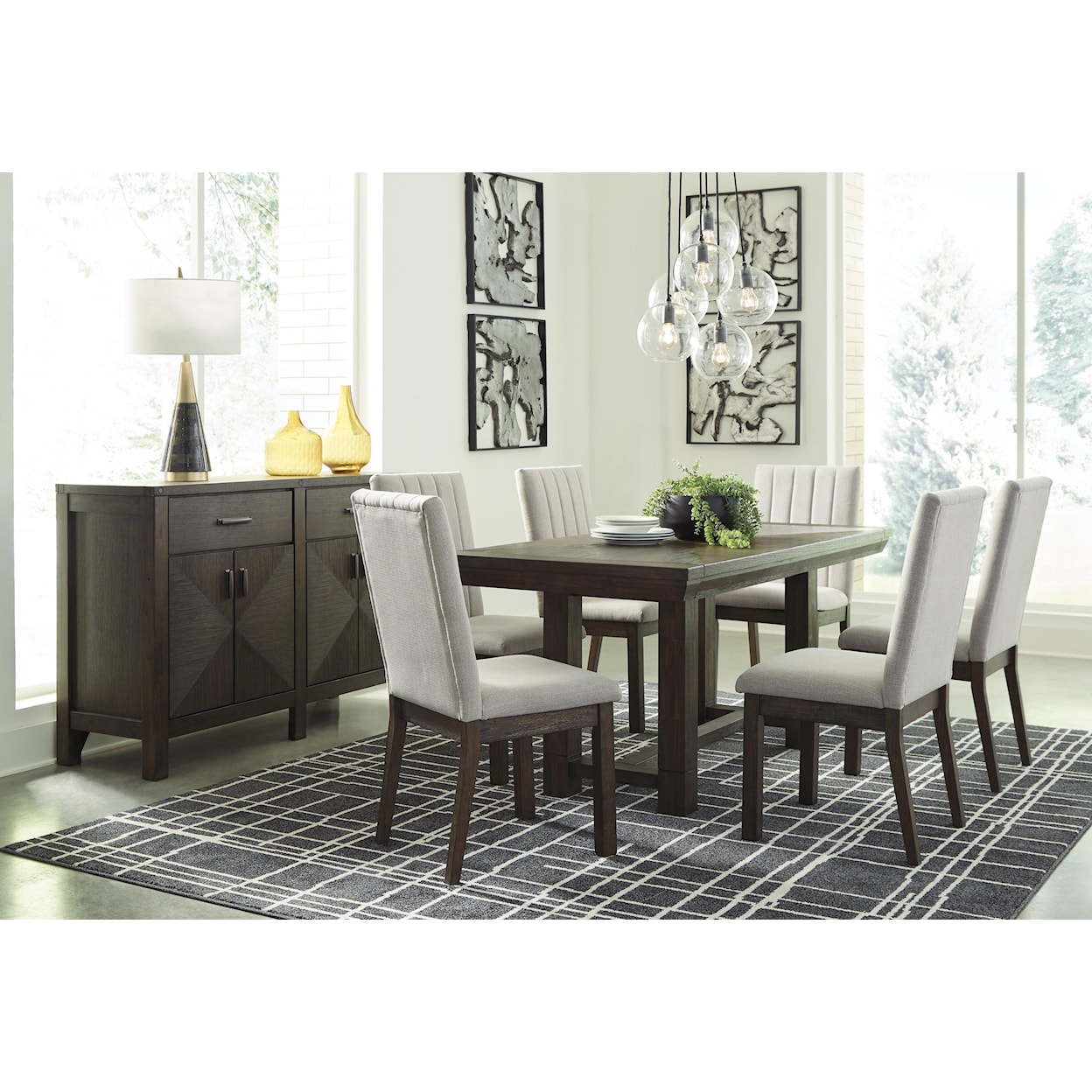 Signature Design by Ashley Dellbeck 7-Piece Dining Package