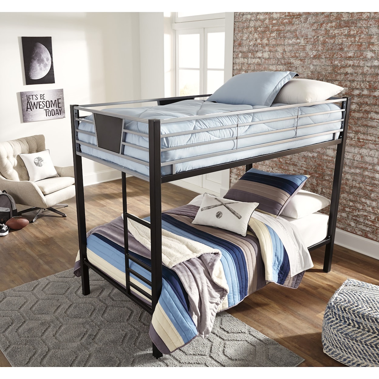 Signature Design by Ashley Dinsmore Twin/Twin Bunk Bed w/ Ladder