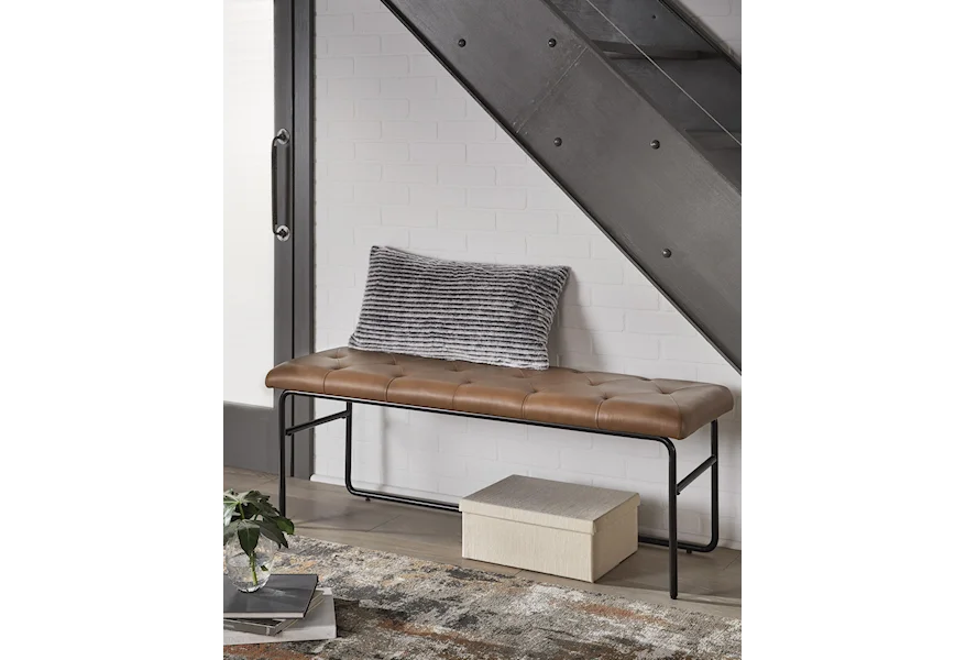 Donford Upholstered Accent Bench by Signature Design by Ashley at Sam Levitz Furniture