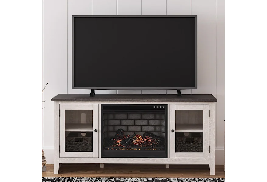 Dorrinson Large TV Stand w/ Fireplace Insert by Signature Design by Ashley Furniture at Sam's Appliance & Furniture