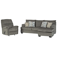 Sofa Chaise, Recliner and Ottoman Set