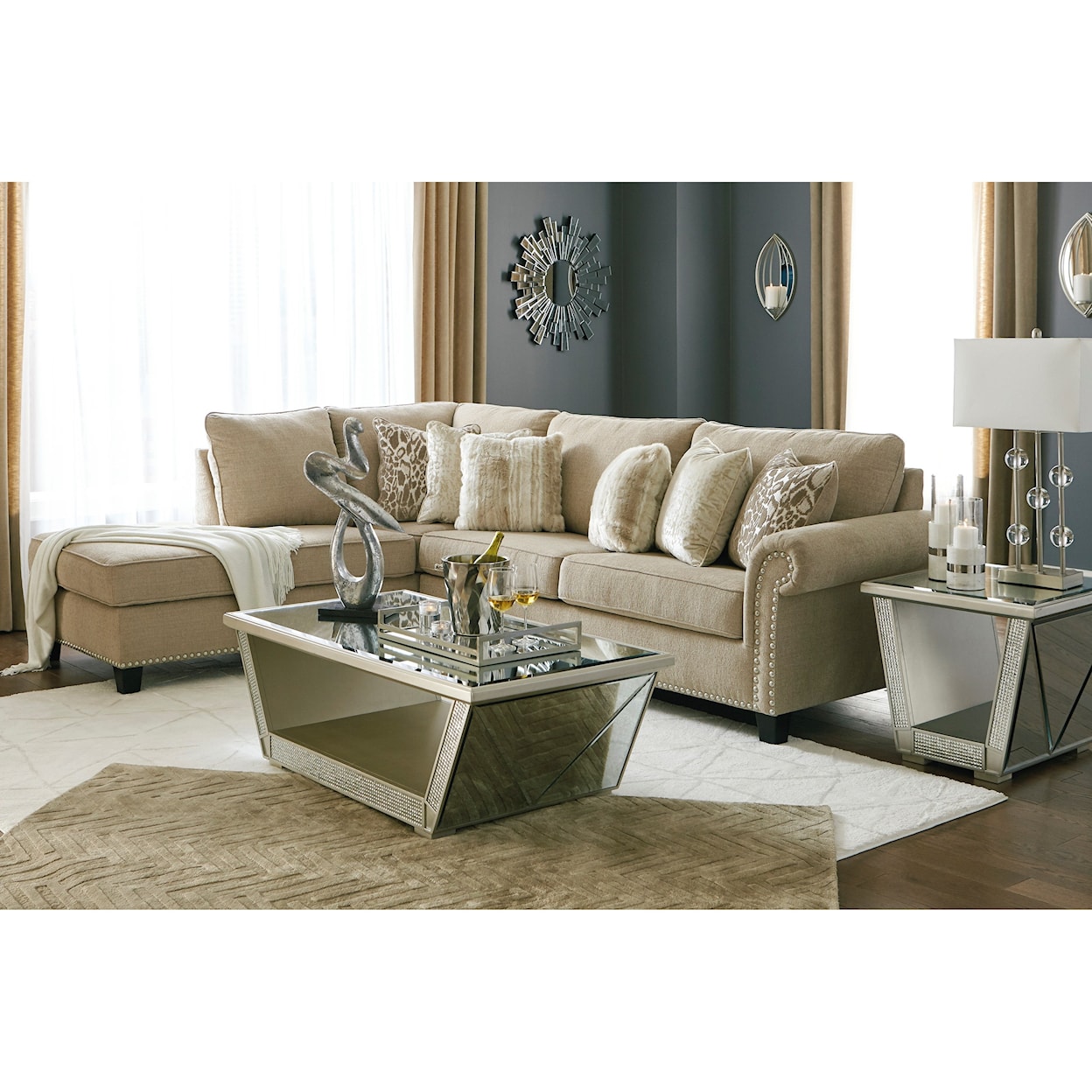 Ashley Signature Design Dovemont 2-Piece Sectional with Left Chaise