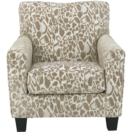 Contemporary Accent Chair in Cheetah Fabric