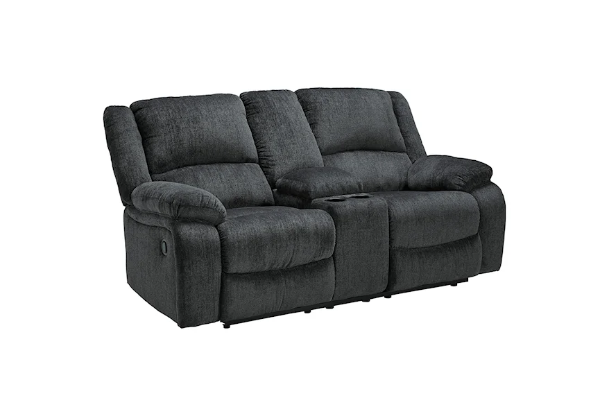 Draycoll Double Reclining Loveseat w/ Console by Signature Design by Ashley at Sam Levitz Furniture