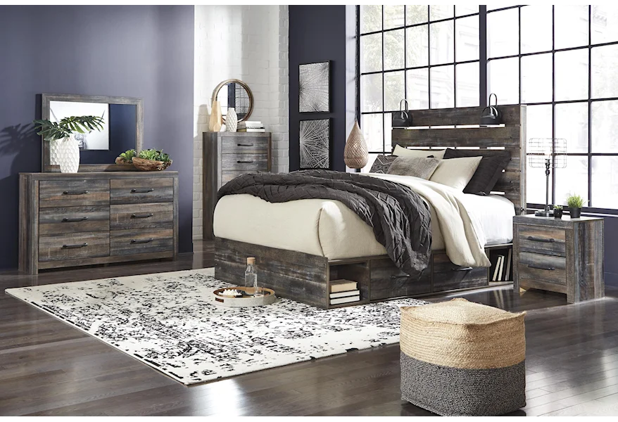 Drystan 6 Piece Queen Panel Bedroom Set by Signature Design by Ashley at Sam Levitz Furniture