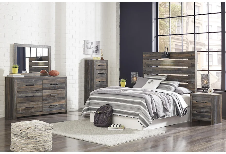 Drystan Twin Panel Bed Package by Signature Design by Ashley at Sam Levitz Furniture