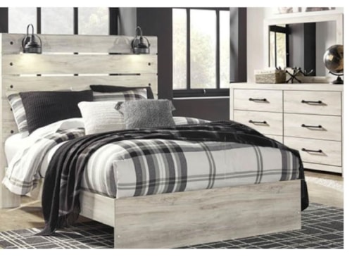 Queen Panel Bed, Dresser and Mirror