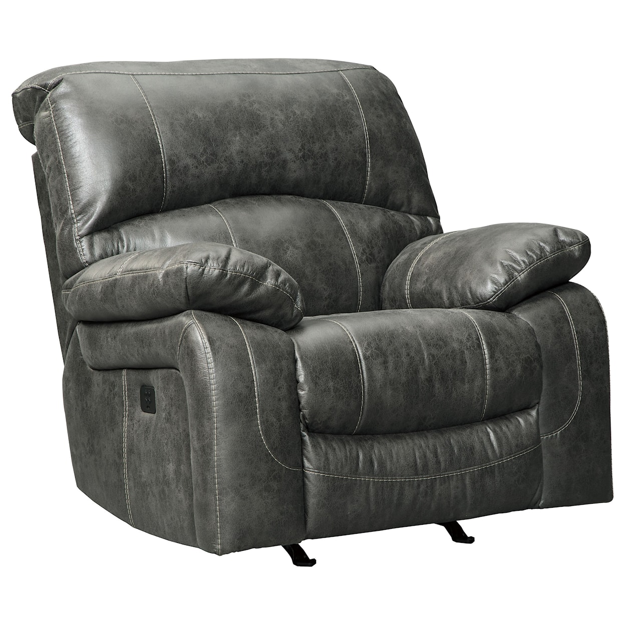 Ashley Furniture Signature Design Dunwell Power Rocker Recliner w/ Adjustable Headrest