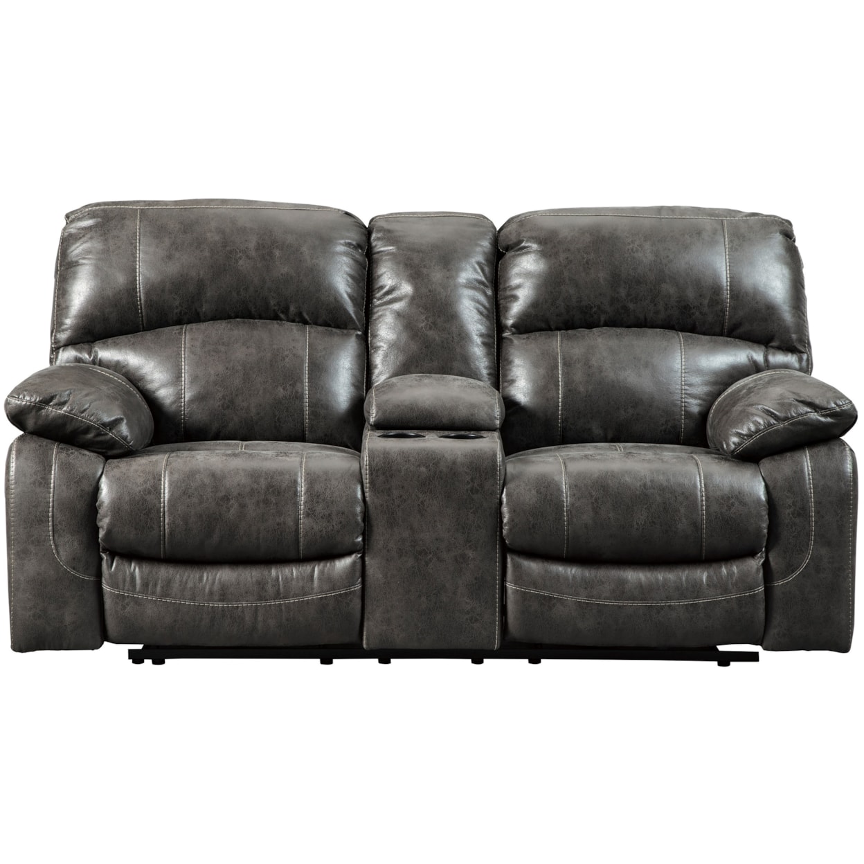 Signature Design Dunwell Power Loveseat w/ Adj. Headrests & Console