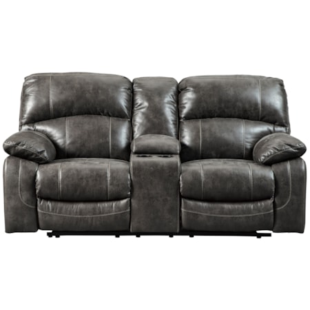 Power Loveseat w/ Adj. Headrests & Console