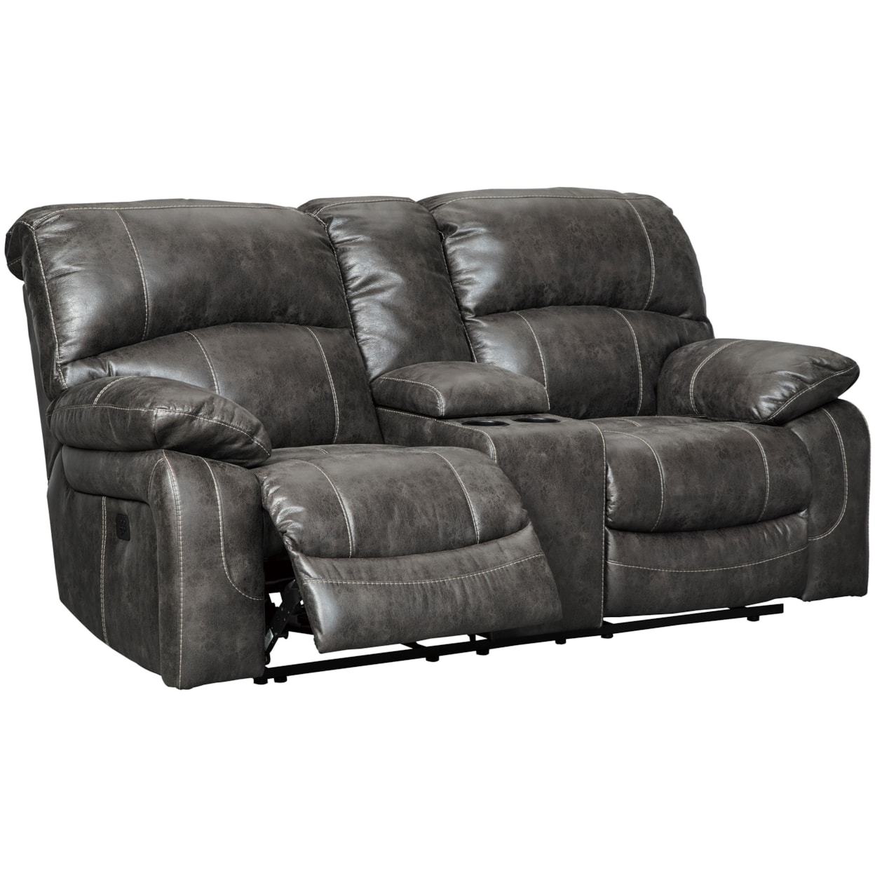 Signature Design by Ashley Dunwell Power Loveseat w/ Adj. Headrests & Console