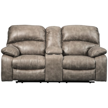 Power Loveseat w/ Adj. Headrests & Console