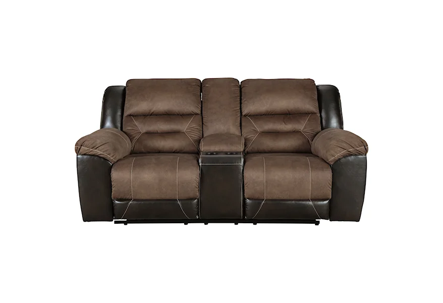 Earhart Reclining Loveseat with Console by Signature Design by Ashley Furniture at Sam's Appliance & Furniture