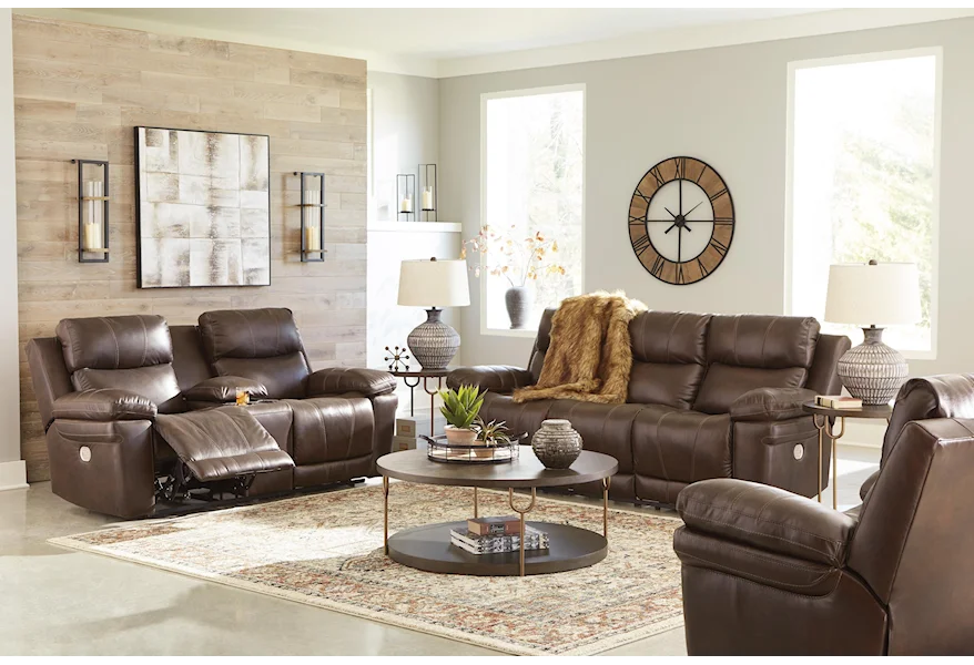 Edmar 3 Piece Power Reclining Living Room Set by Signature Design by Ashley at Sam Levitz Furniture
