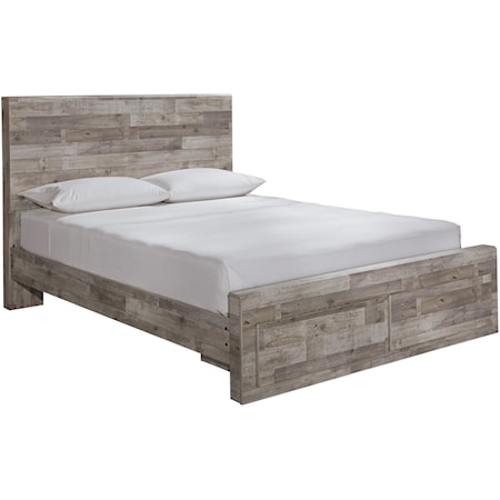 3 Piece Queen Panel Bed with Storage