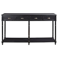 Console Sofa Table with 4 Drawers and 1 Shelf