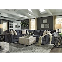 3pc Sectional and ottoman 