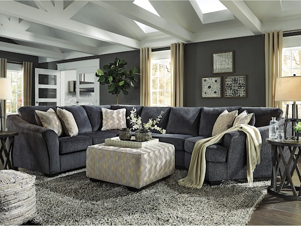 3pc Sectional and ottoman 