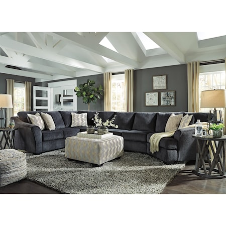 4pc Sectional and ottoman