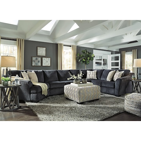 4pc Sectional and ottoman