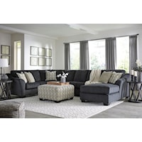 4pc Sectional and ottoman