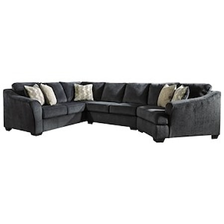 3-Piece Sectional with Right Cuddler